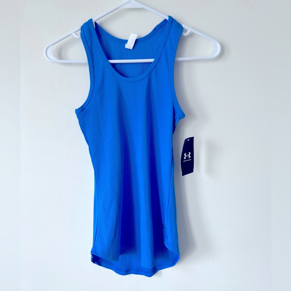 Under Armour Blue Ribbed Racerback Tank Top